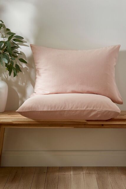 Martex Touch of Linen Housewife Pillowcase Pair in Pale Pink - image 1