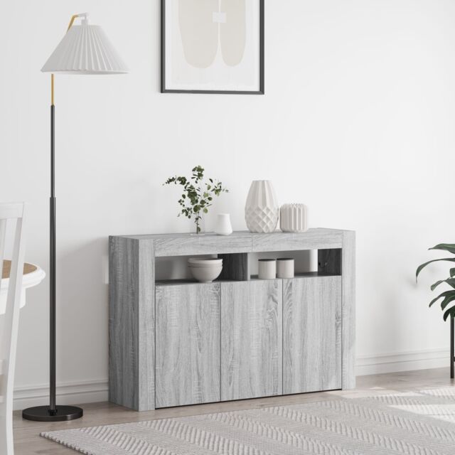 Berkfield Home Sideboard Grey sonoma Engineered wood 116 x 30 x 75 cm Sideboard - image 1