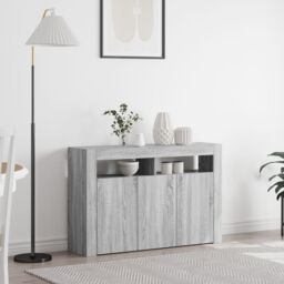 Berkfield Home Sideboard Grey sonoma Engineered wood 116 x 30 x 75 cm Sideboard - thumbnail 1