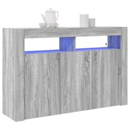 Berkfield Home Sideboard Grey sonoma Engineered wood 116 x 30 x 75 cm Sideboard - thumbnail 3
