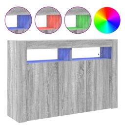 Berkfield Home Sideboard Grey sonoma Engineered wood 116 x 30 x 75 cm Sideboard - thumbnail 4
