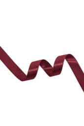 Neel Blue Double Sided Satin Polyester Ribbon Roll, 6mm x 25 Metres in Burgundy - thumbnail 2