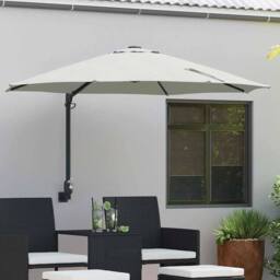 Berkfield Home Cantilever Umbrella Sand Polyester, Aluminium Large Collapsible in Beige - thumbnail 2