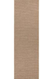 THE RUGS Flatwoven Indoor Outdoor Runner Nature Chevron Design Durable Sisal in Beige - Size: 80 cm x 450 cm