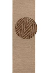 THE RUGS Flatwoven Indoor Outdoor Runner Nature Chevron Design Durable Sisal in Beige - Size: 80 cm x 450 cm - thumbnail 2
