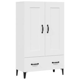 Berkfield Home Highboard White 70x31x115 cm Engineered Wood - Size: 70 x 31 x 115 cm - thumbnail 2