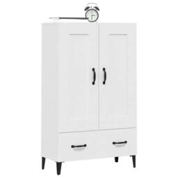 Berkfield Home Highboard White 70x31x115 cm Engineered Wood - Size: 70 x 31 x 115 cm - thumbnail 5