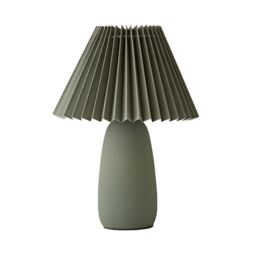 ValueLights Taggie Dark Green Ceramic Table Lamp with Origami Lamp Shade - thumbnail 6
