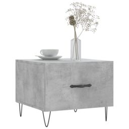 Berkfield Home Coffee Table Concrete Grey 50x50x40 cm Engineered Wood - Size: 50 x 50 x 40 cm - thumbnail 3