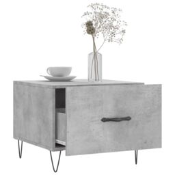 Berkfield Home Coffee Table Concrete Grey 50x50x40 cm Engineered Wood - Size: 50 x 50 x 40 cm - thumbnail 4