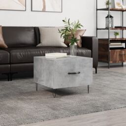 Berkfield Home Coffee Table Concrete Grey 50x50x40 cm Engineered Wood - Size: 50 x 50 x 40 cm - thumbnail 1
