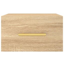 Berkfield Home Wall-mounted Bedside Cabinets 2 pcs Sonoma Oak 35x35x20 cm in Brown - Size: 35 x 35 x 20 cm - thumbnail 6