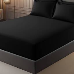 Grace Premium Microfiber 40cm Extra Deep Pocket Fitted Sheets in Black - Size: Single Fitted - thumbnail 2
