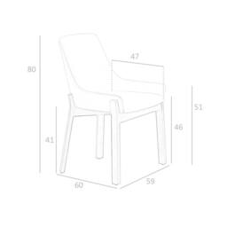 Angel Cerda Dark Mink Leatherette Dining Chair with Walnut Legs in Beige - thumbnail 8