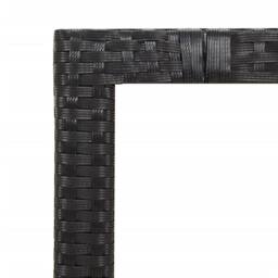 Berkfield Home Beautiful 3 Piece Garden Dining Set Black Poly Rattan&Solid Wood - thumbnail 8