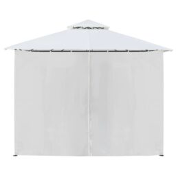 Berkfield Home Gazebo with Curtains 600x298x270 cm White 180g/m ² - Size: 600 x 298 x 270 cm - thumbnail 5