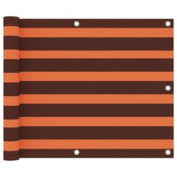 Berkfield Home Balcony Screen Orange & Brown 75x500 cm Oxford Fabric - thumbnail 1