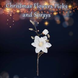 VFM e-Store Christmas Fabric Magnolia Spray Decoration 42cm x 17cm Gold X 1 - Size: 42 cm x 17 cm - thumbnail 3