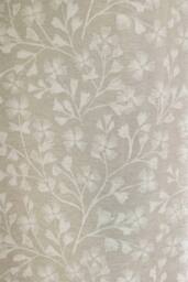 Catherine Lansfield 'Brooke Floral' Lined Eyelet Curtains in Natural - Size: 117 cm width x 137 cm drop - thumbnail 3