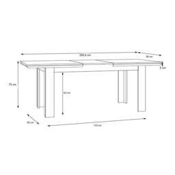 Wyld Haus Silkeborg Extending Dining Table Nelson & Snowy Oak in Natural - thumbnail 6