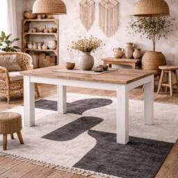 Wyld Haus Silkeborg Extending Dining Table Nelson & Snowy Oak in Natural