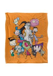 Nickelodeon Invader Zim Group Silky Touch Super Soft Throw Blanket 152 X 127 cm in White - thumbnail 1