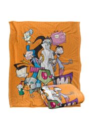 Nickelodeon Invader Zim Group Silky Touch Super Soft Throw Blanket 152 X 127 cm in White - thumbnail 2