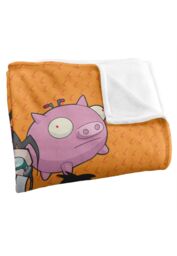 Nickelodeon Invader Zim Group Silky Touch Super Soft Throw Blanket 152 X 127 cm in White - thumbnail 3