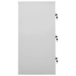Berkfield Home Locker Cabinet Light Grey & Red 90x45x92.5 cm Steel - thumbnail 1