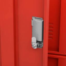 Berkfield Home Locker Cabinet Light Grey & Red 90x45x92.5 cm Steel - thumbnail 6