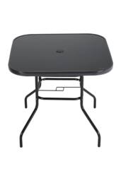 Garden Sanctuary 5Pcs Outdoor Garden Steel Table & Chair Set in Black - thumbnail 3