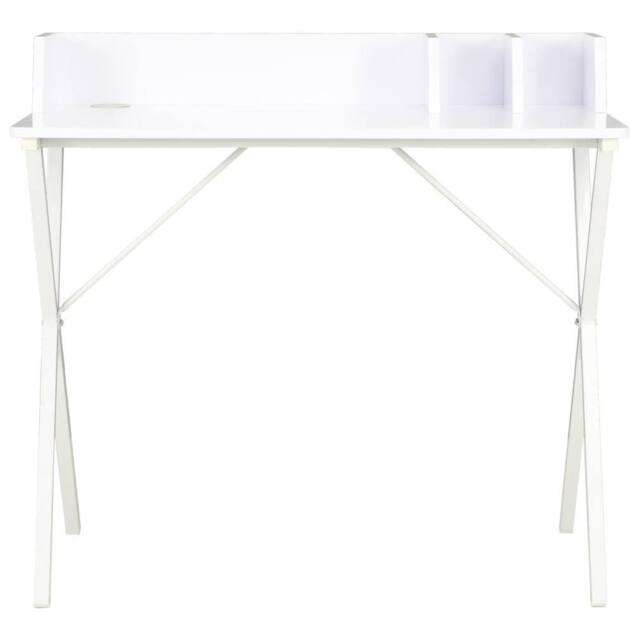 Berkfield Home Desk White 80x50x84 cm - Size: 80 x 50 x 84 cm - image 1