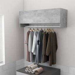 Berkfield Home Wardrobe Concrete Grey 100x32.5x35 cm Engineered Wood - thumbnail 2