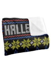 Star Trek The Halls Ugly Christmas Sweater Silky Touch Super Soft Throw Blanket 152 X 127 cm in White - thumbnail 3