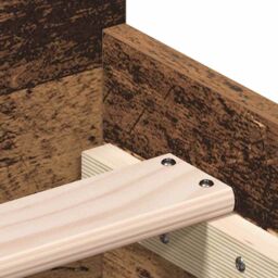 Berkfield Home Bed Frame without Mattress Old Wood 75x190 cm Engineered Wood in Brown - thumbnail 8