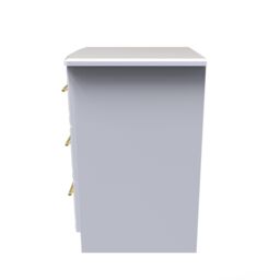 Ready Assembled 2 U Hereford 3 Drawer Bedside Cab(Ready Assembled) in White - thumbnail 2