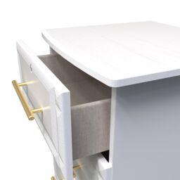 Ready Assembled 2 U Hereford 3 Drawer Bedside Cab(Ready Assembled) in White - thumbnail 5