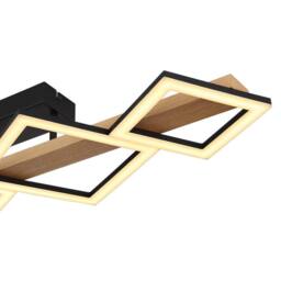 Netlighting Dustin 4 Square Semi Flush Ceiling Light Matt Black 4x LED 3000K - thumbnail 5