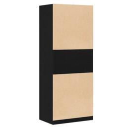 Berkfield Home Black Oak Wardrobe 80 x 50 x 200 cm - Engineered Wood - thumbnail 6