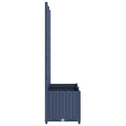 Berkfield Home Garden Planter with Trellis Dark Grey 80x40x136 cm PP in Charcoal - Size: 80 x 40 x 136 cm - thumbnail 5