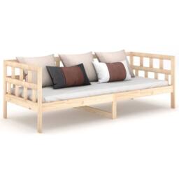 Berkfield Home Beautiful Day Bed Solid Wood Pine 80x200 cm in Natural - thumbnail 3
