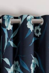 Ted Baker 'Cabana' Cotton Lined Curtains in Navy - Size: 228 cm width x 137 cm drop - thumbnail 2