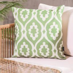 icon Cushion 43x43 Kyoto Fabric - Damask in Green - thumbnail 1