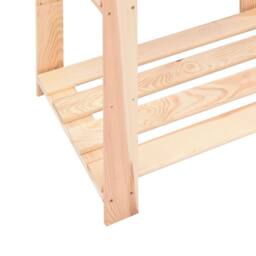Berkfield Home 3-Tier Storage Rack 60x38x90 cm Solid Pinewood 150 kg in Beige - Size: 60 x 38 x 90 cm - thumbnail 6