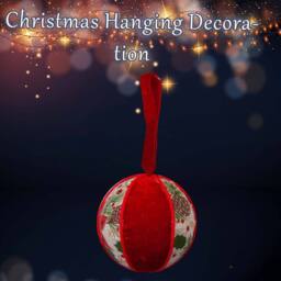 VFM e-Store Christmas Hanging Ball Decoration 18cm x 10cm Red X 1 - Size: 18 cm x 10 cm - thumbnail 3