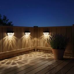 Globrite Solar Lights - Pack of 8 Outdoor Garden Pathway & Deck Lighting, Waterproof Plastic Design in Cool White - thumbnail 6