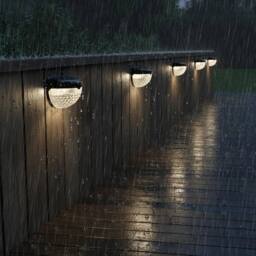 Globrite Solar Lights - Pack of 8 Outdoor Garden Pathway & Deck Lighting, Waterproof Plastic Design in Cool White - thumbnail 7