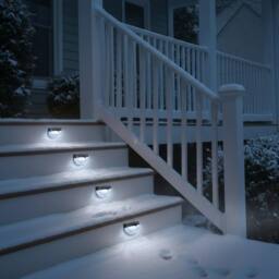 Globrite Solar Lights - Pack of 8 Outdoor Garden Pathway & Deck Lighting, Waterproof Plastic Design in Cool White - thumbnail 2