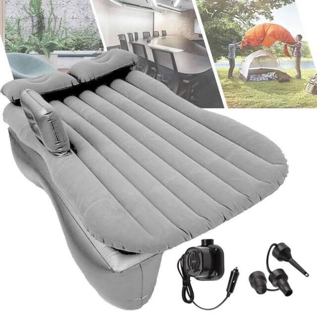 Havendro Inflatable Car Air Bed Rear Seat Mattress Travel Camping in Grey - image 1