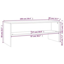 Berkfield Home TV Cabinet White 100x40x40 cm Engineered Wood - Size: 100 x 40 x 40 cm - thumbnail 6